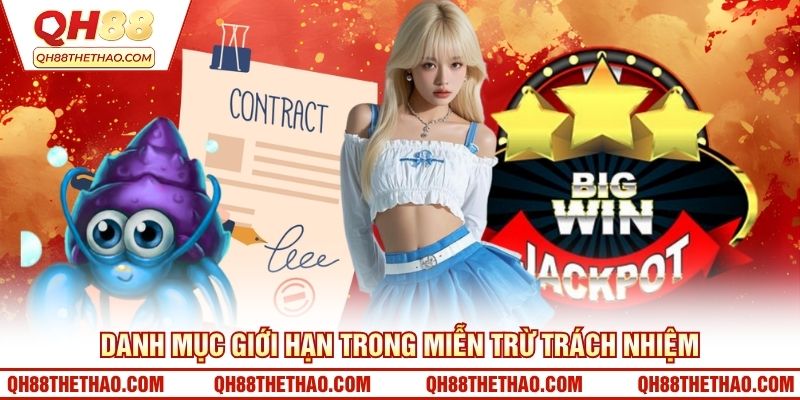 Danh mục giới hạn trong miễn trừ trách nhiệm