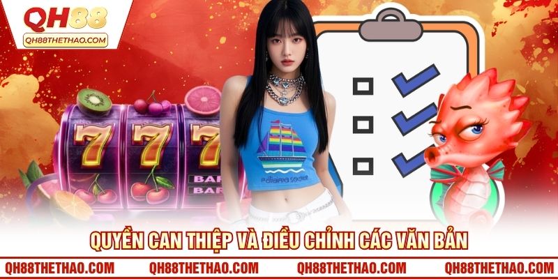 Quyền can thiệp và điều chỉnh các văn bản