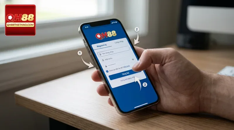 Hướng dẫn **qh88 đăng ký** và **đăng nhập QH88** chi tiết cho tân thủ